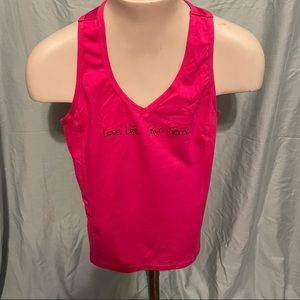 Run Fierce pink workout tank top